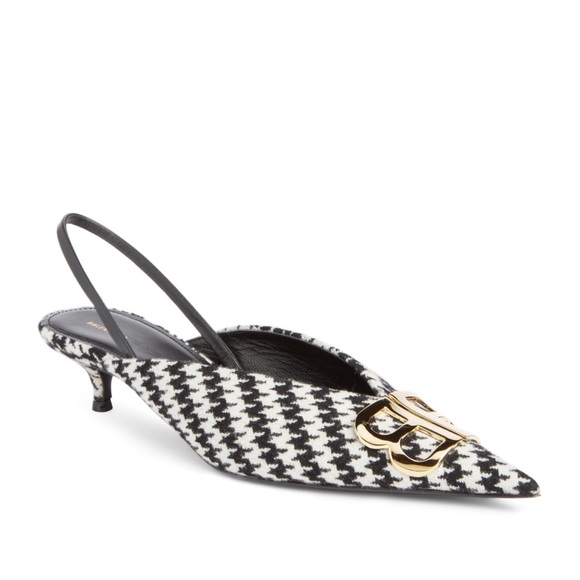 Balenciaga BB Houndstooth Slingback Pump - Picture 6 of 7